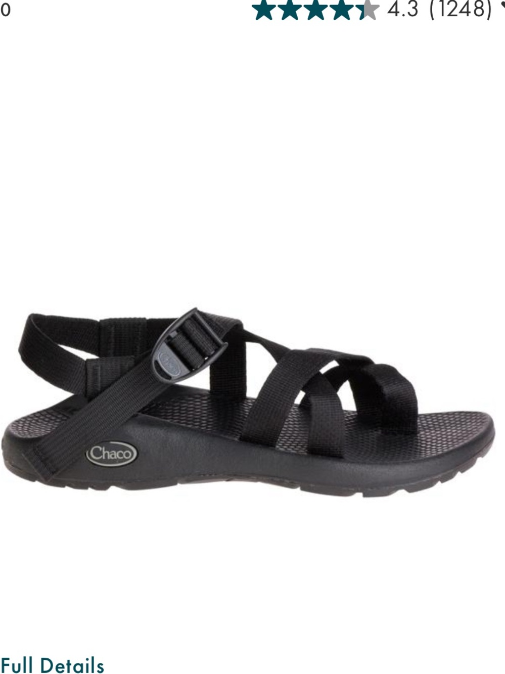 Chaco Z1 Classic Women's Black Strappy Sport Sandals Size 7